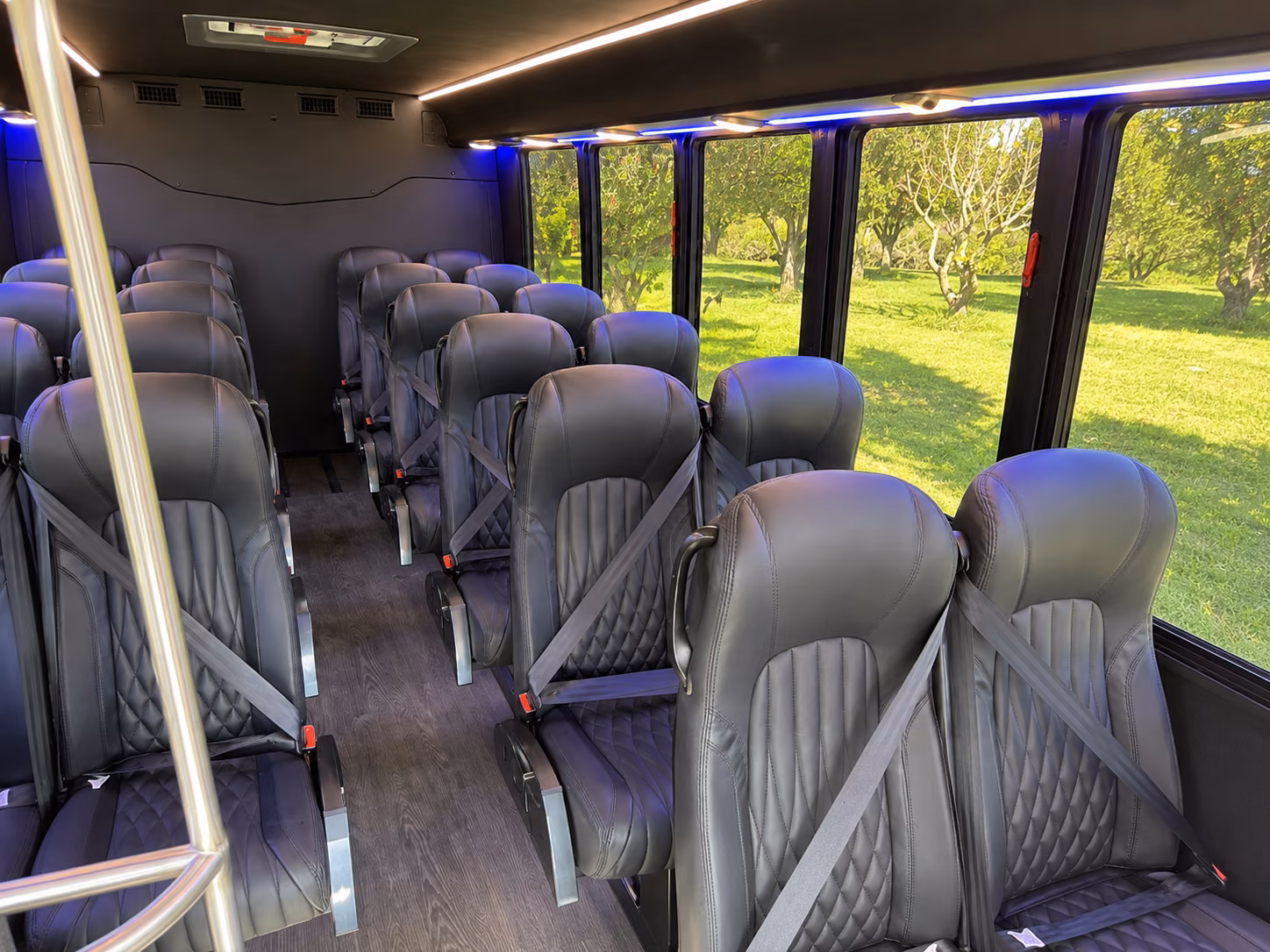 newport news 15 passenger minibus inside