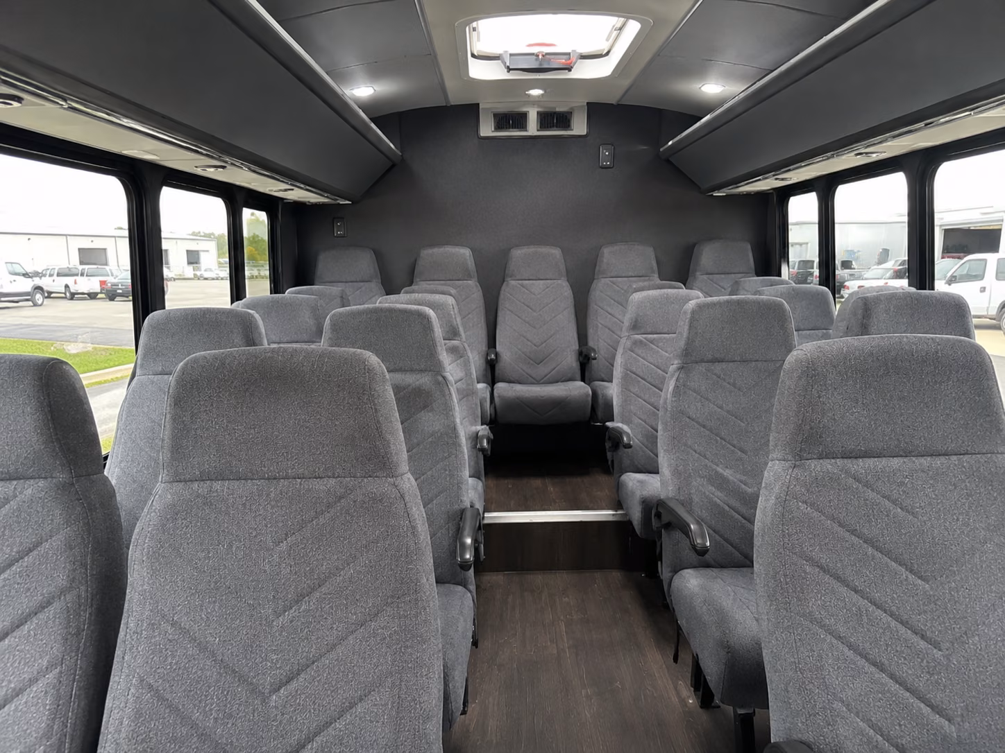 newport news 18 passenger minibus inside