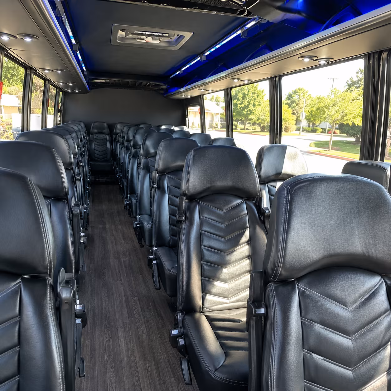 newport news 25 passenger minibus inside