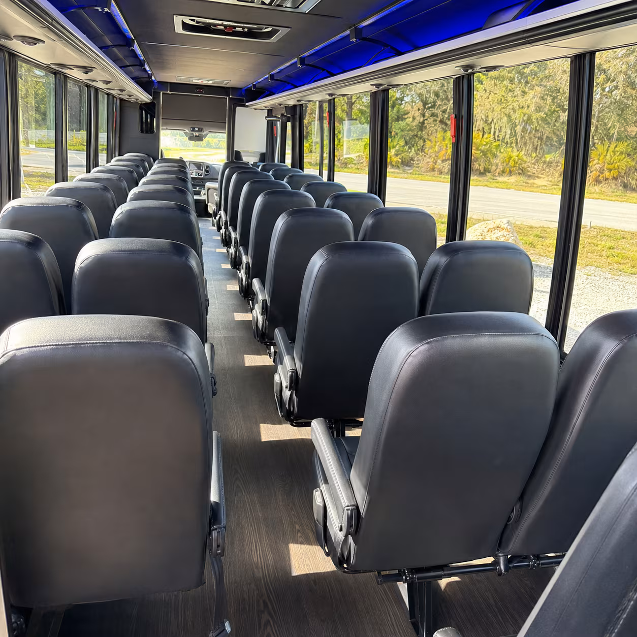 newport news 35 passenger minibus inside