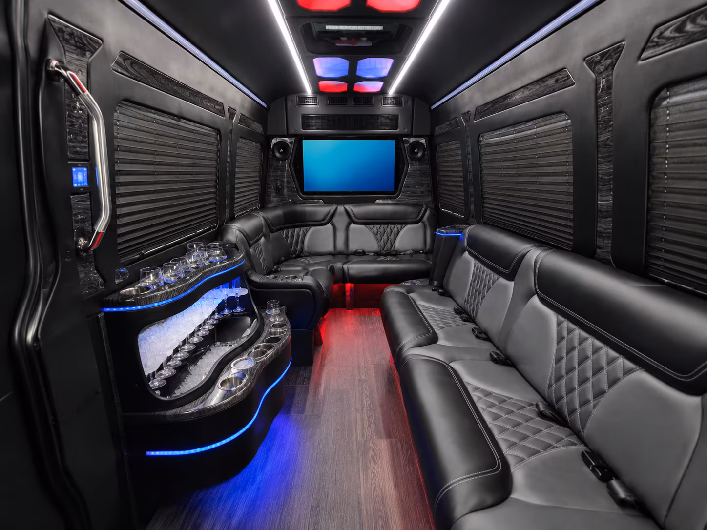 newport news sprinter limousine inside