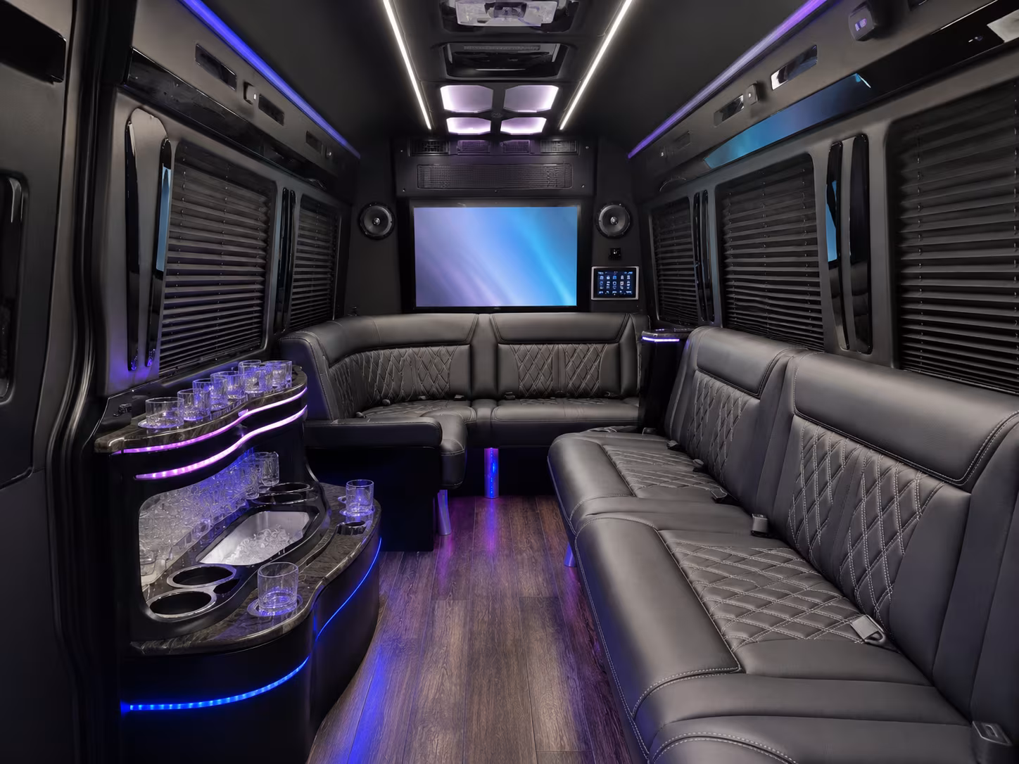 newport news sprinter limousine interior